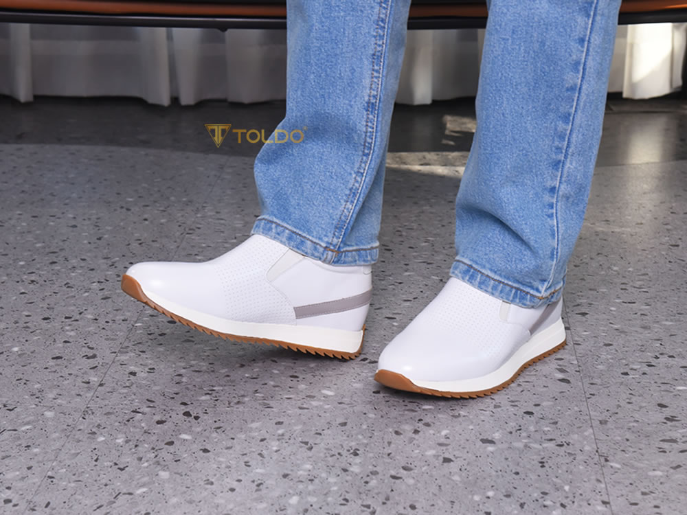 Giày cao 7cm màu trắng cao cấp sc 5